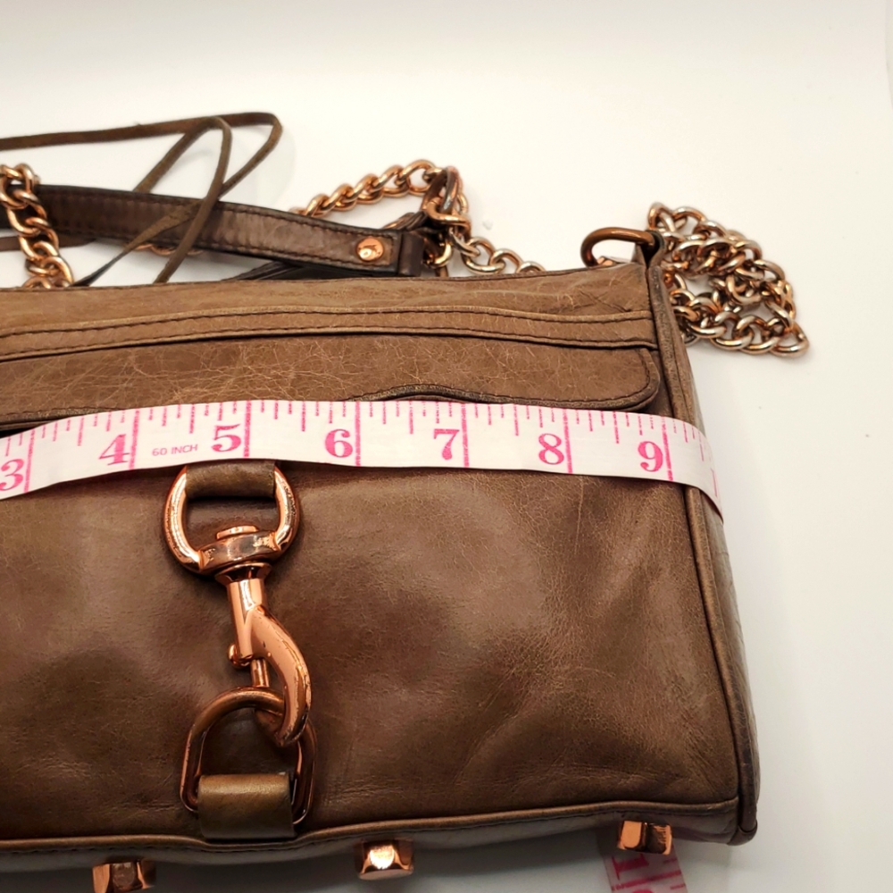 Rebecca Minkoff Leather Clasp Zip Chain Crossbody Bag - Picture 11 of 11